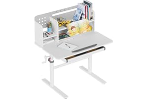‎MARK ADLER MARK ADLER Study 5.0 Ergonomischer Kinderschreibtisch, Höhenverstellbar, Neigbare Tischplatte, Modernes Design, Integrierte Aufbewahrung, Ideal zum Lernen und Kreativsein, Für wachsende Kinder, Grau