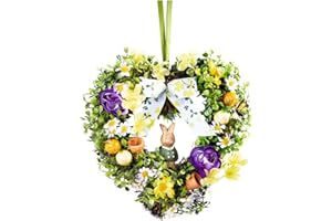 ‎TRI Viva domo Oster-Kranz, Osterdekoration, Osterhase, Ostereier, Türkranz, Herzkranz, Kunststoff, Ø ca. 27 cm