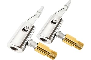 YUEMING 2 Pezzi Mandrini per Pneumatici, Clip per pompa aria valvola pneumatico, Accessori Pompa Auto Adattatore Ugello Filettato, Connettore Valvola di Gonfiaggio Pneumatici per Motociclette Auto