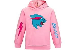 CKCKTZ Mr Beast - Sudadera con capucha para niños y niñas, sudadera de manga larga con dibujos animados, camiseta clásica