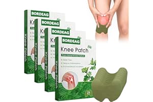 BORDEAG Patch Anti douleur Genoux: 96 Pièces Chauffant Dos, Absinthe, Knee Pain Relief, Patch Chauffant pour Genoux