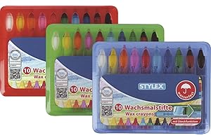 ‎STYLEX Toppoint 28215A Wachsmalstifte, Wachsmalblöcke, Wachsmaltropfen-Etuis Wachsmalstiftetui wasserfest Box