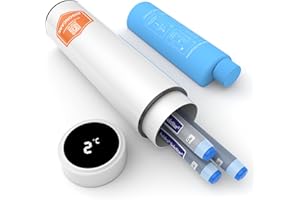 ‎DISONCARE DISONCARE 60H Insulin Pen Kühltasche,2-8 Grad Touch-Display Temperaturanzeige Kühler Tragbaren Medikamente Kühlbox Reise TSA | Diabetiker Tasche mit 2 Kühlakkus