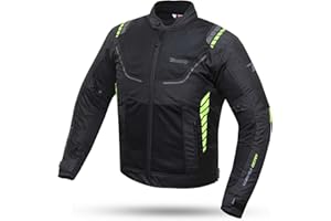 DEGEND BREEZE MAN | Chaqueta Moto para Verano con Protectores PU + Forro Impermeable Desmontable y Flujo de Viento | Homologado - 5 Colores Tallas S-6XL