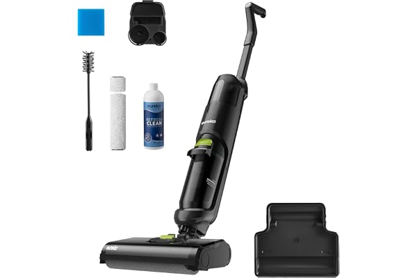 Eureka NEW400 Aspirateur Laveur sans Fil pour Sols Durs,Aspirateur Balai sans Fil Sec et Humide,Autonettoyant,Aspirateur Laveur Eau et Poussière,Longue Autonomie,pour Les Saletés Collantes,Sols Durs