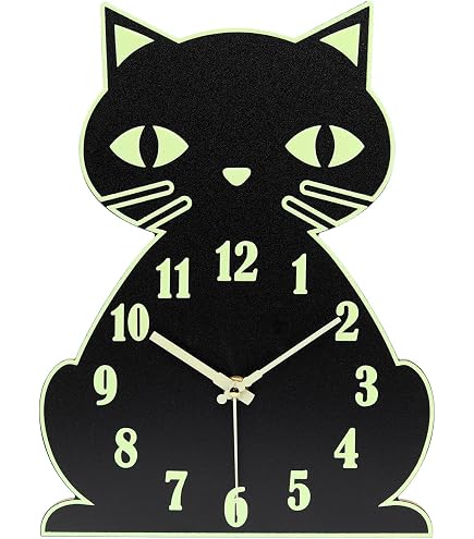 Orologio Da Parete Instant Karma Clocks Con Gatti Stilizzati Su Vinile Autentico, Silenzioso Al Quarzo, Made In Italy, Idea Regalo