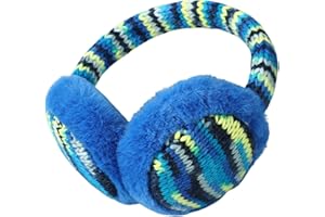 Enjoyaa Adjustable Kids Earmuffs Winter Ear Muff Outdoor Knit Ear Warmer Plush Ear Covers for Kids Boys Girls 3-8 Years