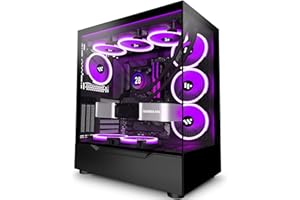 KEDIERS PC Gehäuse - Vorinstallierte 4 PWM ARGB lüfter,ATX Mid-Tower Gaming PC Gehäuse, 270° Panoramaglas,Schwarz (P4-B70F)