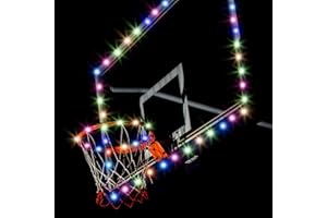 PATIKIL LED Basketball Hoop Light Set, Basketball Rim & Backboard Light Remote Control Light Up Basketball Rim Light for Glow in the Dark Outdoor Luminous Nightlight