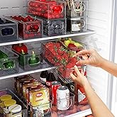 Clazkit Acrylic Fridge Organiser | Fridge Storage Boxes | Refrigerator Storage Containers | Pack of 4| For Vegetable, Fruits 