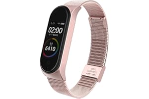 BDIG Cinturino Compatibile con Xiaomi Mi Band 4 Cinturino Mi Band 3, Regolabile in Acciaio Inox Watch Cinturino di Ricambio per Mi Band 4 3 Band