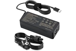 LTBSTOYE Adaptador de Corriente Tipo C de 65 W / 45 W, Cargador USB-C para Lenovo Yoga C940 C740 S730 720730720-13IKB 730-13ikb 730S 910920920-13ikb 13 Chromebook C330 S330 N23 ThinkPad X1 Carbon T470s
