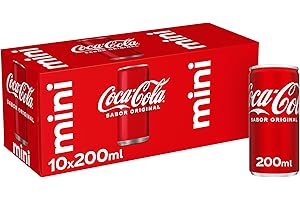 Coca-Cola Sabor Original, Refresco de Cola - Pack 10 Mini Latas de 200 ml