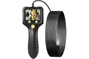 BEVA Endoscope,Caméra d'inspection avec écran IPS de 2,4 Pouces,1080P HD,Caméra Endoscopique 2,0 Mégapixels avec 6 LED Réglables,Caméra Etanche IP67,Câble Semi-Rigide 3m, Batterie 2600 mAh