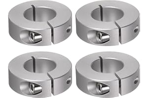 QUARKZMAN 4pcs Bague de Réglage Bague Arrêt d'axe Butée Arbre Collier 20mm Alésage Aluminium Alliage Diviser Colliers Vis, 40mm OD, 12mm Largeur pour Roue Brouette Pont Boîte Vitesses