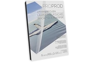 PROPROD Premium Pack de 100 Pochettes de plastification A3 125 microns finition brillante Transparent