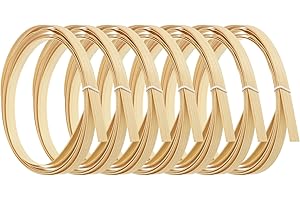 PATIKIL Bambus Streifen für Weben 7/16" x 10Ft 7 Pack Dünne Flache Weiden Rattan Schilfrohr für Herstellung Korb Gurtband Heimwerkerarbeiten Naturfarbe