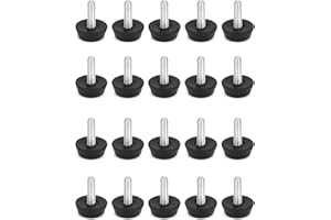 QWORK Levelling Feet , Furniture Levellers , Furniture Screw Leveling Foot , M6x20mm , 20 Pcs