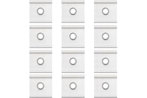 YEJAHY 12 x Crochets de Passepoil, Oeillet de Passepoil pour Rail de Passepoil 5 mm, Crochets de Passepoil, Crochets d'auvent, pour Auvent de Rail de Passepoil (Blanc)