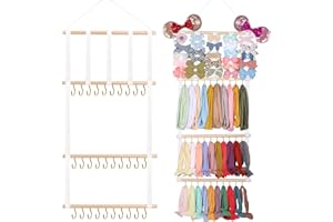 MOFASVIGI Headband Holder Head Bands Organsier for Girls, Baby Headband Organiser for Girls, Baby Headbands Hair Accessories Organiser Storage Wall Hanging Decor for Nursery Toddler Girls Room