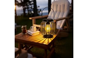 LuminKing Lykta med LED lampa - Drivs med solpanel, Inga batterier behövs, Fint reflekterande ljus utomhus i trädgård & inomh