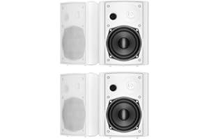 STUDIOFINIX 5,25 Zoll 600 Watt Wasserdicht Außenlautsprecher Outdoor-Lautsprecher Kompatibel mit Bluetooth für Garten, perfekt für Terrasse, Veranda, Restaurant, Home (4 Lautsprecher)