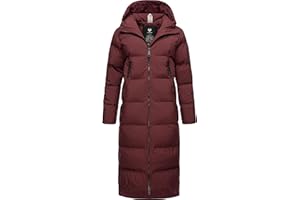 Ragwear Damen Wintermantel Warmer wasserdichter und atmungsaktiver Steppmantel extralang mit Kapuze Patrise XS-6XL