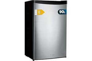 Cecotec Nevera Pequeña Frigorífico Mini 91L 1 Puerta Bolero Coolmarket TT Origin 90 Inox E. Frigorífico Sobremesa, 83cm de Alto y 47cm de Ancho, Bajo Consumo, Temperatura Regulable