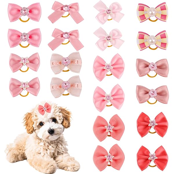 10 Clip Per Capelli Da Cane MIRKUZI - Fiocchi E Archi In Poliestere, Decorazioni Carine Per Animali - Foto 8