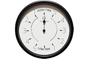 Valuegist Tide Clock 10 inch Nautical Wall Hanging Boat Using Tide Clock High Tide Low Tide, Nautical Wall Clock for Weather Station, Wall Decor, Boat Accessories