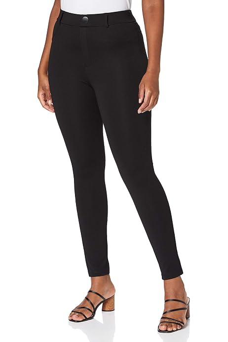 No Nonsense Women's Moto Legging, black 