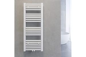 SONNI Handtuchtrockner Heizkörper Bad Mittelanschluss Handtuchwärmer Badheizkörper Weiß Gerade 40 * 100cm