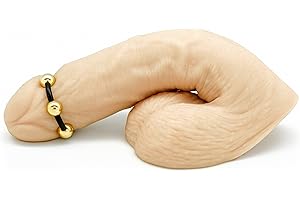 GIPFELSTÜRMER DR. ELECTRO ESTIM, anillo dorado eléctrico, para glande y testículo con bolas de estimulación, para estimulación eléctrica