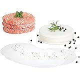 GOURMEO fogli di carta antiaderente 500 pezzi per pressa per hamburger, rotondi, diametro 11 cm | carta da forno, fogli separ
