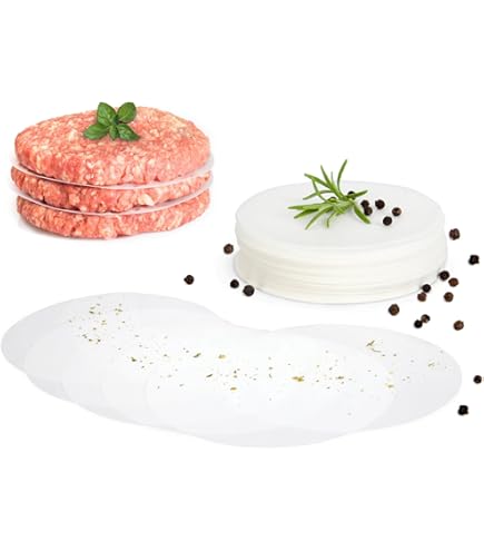 NATUMO Antiaanbaklaag Hamburgerpapier, Op Maat Gesneden Diameter 11 Cm 500 Vellen Rond Waxpapier Als Scheidingspapier In Hamburgerpers Voor Perfecte Hamburgers 664424659 NATUMO Antiaanbaklaag Hamburgerpapier, Op Maat Gesneden Diameter 11 Cm 500 Vellen Rond Waxpapier Als Scheidingspapier In Hamburgerpers Voor Perfecte Hamburgers 664424659