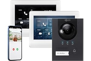 GOLIATH® Türklingel & Türsprechanlage mit Kamera & Monitor [Full HD] - Klingel mit Kamera & Monitor - Doorbell Camera - Video Sprech - & Klingelanlage mit Türöffner - Videotürklingel Weitwinkelkamera