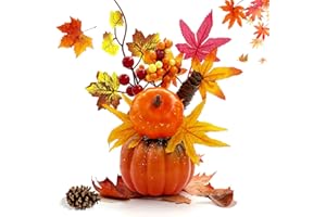 HeDaKang Herbstdeko Kürbis Deko Tischdeko - Herbst Oktoberfest Halloween Aesthetic Deko Wohnzimmer Schlafzimmer Kunstpflanze Weihnachtsdeko Innen und Draußen Künstliche Pflanzen Gemüse Geschenke