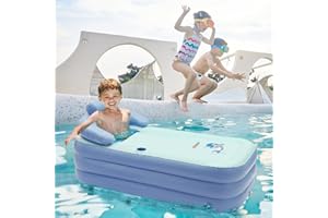 FETCOI Baignoire gonflable portable pliable pour adulte de voyage 160 x 84 x 64 cm (bleu)
