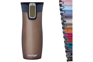Contigo West Loop Autoseal Thermal Mug, kubek termiczny ze stali nierdzewnej, izolowany kubek do kawy, nie zawiera BPA, odporny na wycieki, z pokrywką Easy-Clean, utrzymuje do 5 godzin, 470 ml