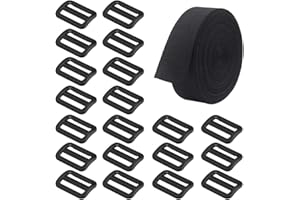 ‎SOURCETON SourceTon Schweres Polypropylen-Gurtband, 2,5 cm x 9,1 m, 20 Stück Kunststoff-Triglide-Schienen, robuste Poly-Riemen und Tri-Glide-Schienen für Outdoor-Heimwerker-Ausrüstungs.