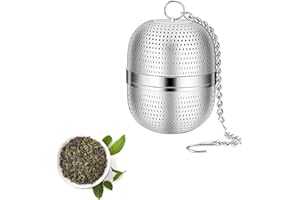 NAYAGOGO Tea Infuser for Loose Tea, Stainless Steel Tea Ball Infuser with Chain, Tea Ball Strainers Mesh Tea Infuser for Loose Leaf Tea, Herbal Tea, Mugs Teapots