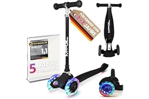 ‎KINNAZ kinnaz ONE, über 100.000 Roller, Roller für Kinder 3 Jahre verkauft, Tretroller 2 bis 7 Jahre, Roller Kinder 4 Jahre, LED Räder, faltbar, Höhe einstellbar, Tagkeeper Funktion, Hamburger Unternehmen