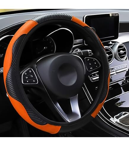 Universal Car Steering Wheel Cover Heavy Duty Microfibre Leather 38 Cm Non-Slip Steering Wheel