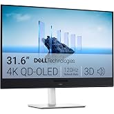 Dell S3225QC 32 Plus 4K QD-OLED Ekran - 31.5 in&ccedil; (3840 x 2160) 120Hz 0.03ms Ekran, AI Geliştirilmiş 3D Uzay Sesi, Y&uuml;kseklik/E