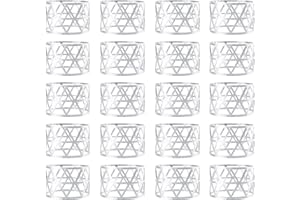 GENERIC Yayatty Metallo Anelli di Tovagliolo, 16 Pz D'argento Anelli di Tovagliolo in Metallo, Svuotare Anelli per Tovaglioli per Matrimoni, Feste, Hotel, Cene Festive