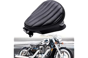 DREAMIZER Noir Épais Siège Bobber de Moto, Siège de moto Solo pour Sportster XL883 1200 Dyna Cross Bones Chopper Custom