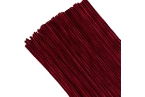 TOAOB THE ONE AND ONLY BABY TOAOB 100 Pezzi Scovolini Ciniglia per Lavoretti Rosso Scuro Pipe Cleaner Steli Bastoncini Decorativi per Fai da Te Artigianato Scrapbooking Bambole