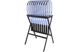 Lhysn Tennis Racket Storage Rack Stand, Tennis Racket Holder, Tennis Racquet Storage Rack, Tennis Racket Stand Durable and Storable, for Gymnasium Tennis Club (Black)