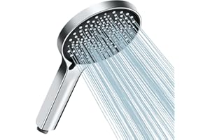 Cobbe Duża słuchawka prysznicowa, wysokociśnieniowa słuchawka, oszczędzająca wodę słuchawka prysznicowa z 3 trybami wylotowymi, chrom
