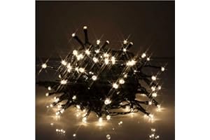 JnDee Waterproof Christmas Fairy Lights 30M 300 LED Warm White, 8 Effects, Indoor/Outdoor, Memory, 8Hour Timer Function, 10M Lead Wire, Low Voltage